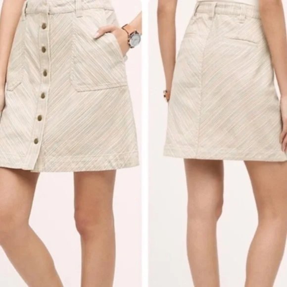 Pilcro & The Letterpress Anthro Pastel Striped Skirt - Picture 2 of 9